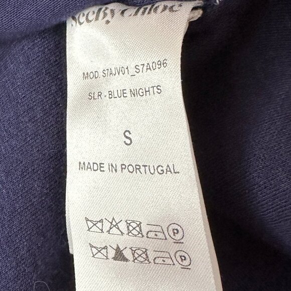 See by Chloe Blue Hooded Poncho, Small - Picture 10 of 13